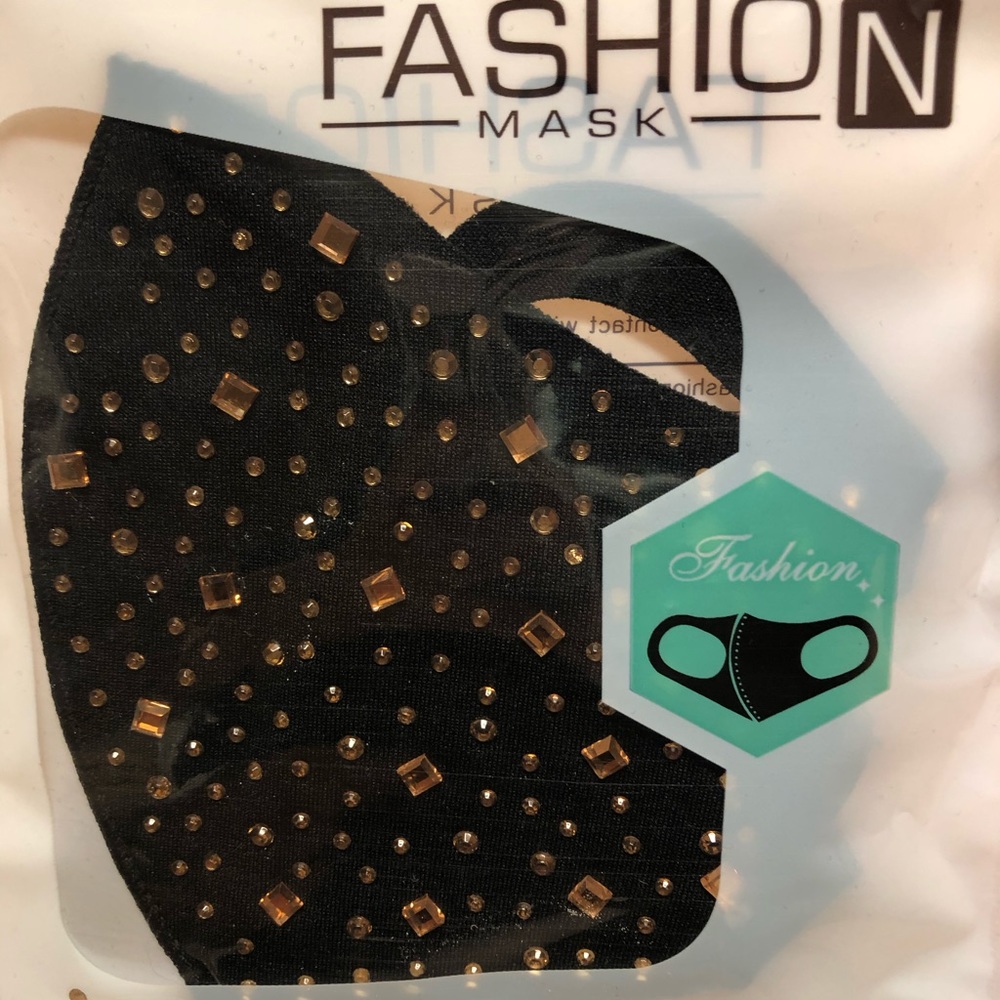 Bling Fashion Mask Gold